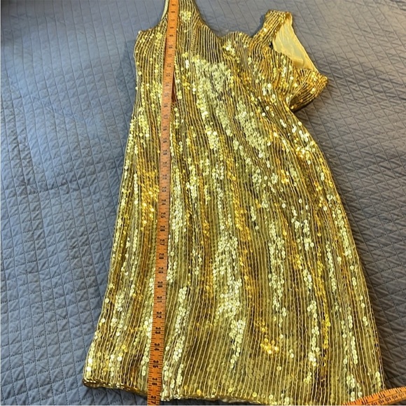 Vintage NWT Together Gold Sequin Sleeveless Mini Dress - Picture 10 of 10